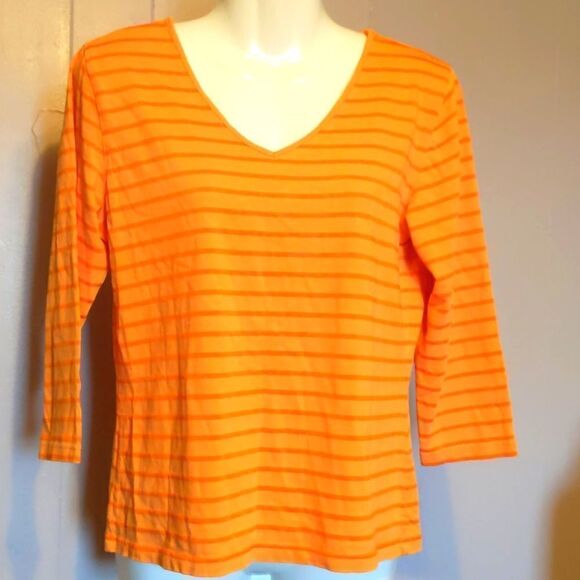 TALBOTS women top size small orange color - Picture 1 of 8